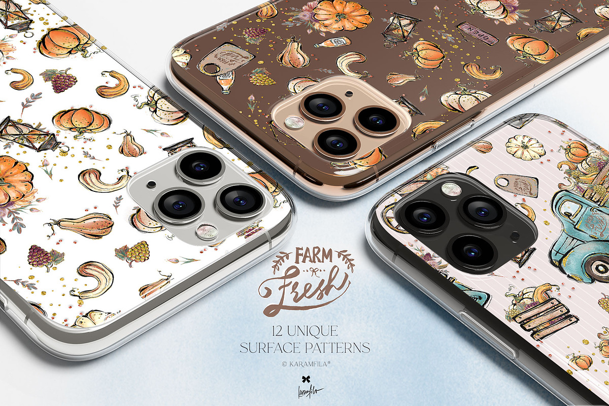 Fall Farm Market Seamless Patterns, a Pattern Graphic by KaramfilaS (Photo 13 of 17)