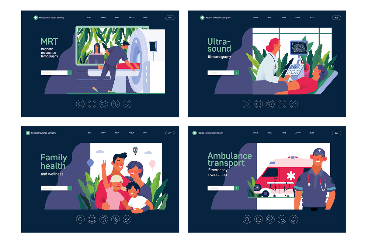 Part 2 Medical website illustrations, a Healthcare Illustration by Grivina's shop (Photo 26 of 37)