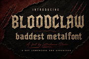 Bloodclaw Font – The Baddest Font, a Blackletter Font by Letterhanna Studio (Thumbnail 1 of 9)