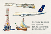 Watercolor Saudi Arabia Clip Arts, an Animal Illustration by Tati Bordiu (Thumbnail 4 of 5)
