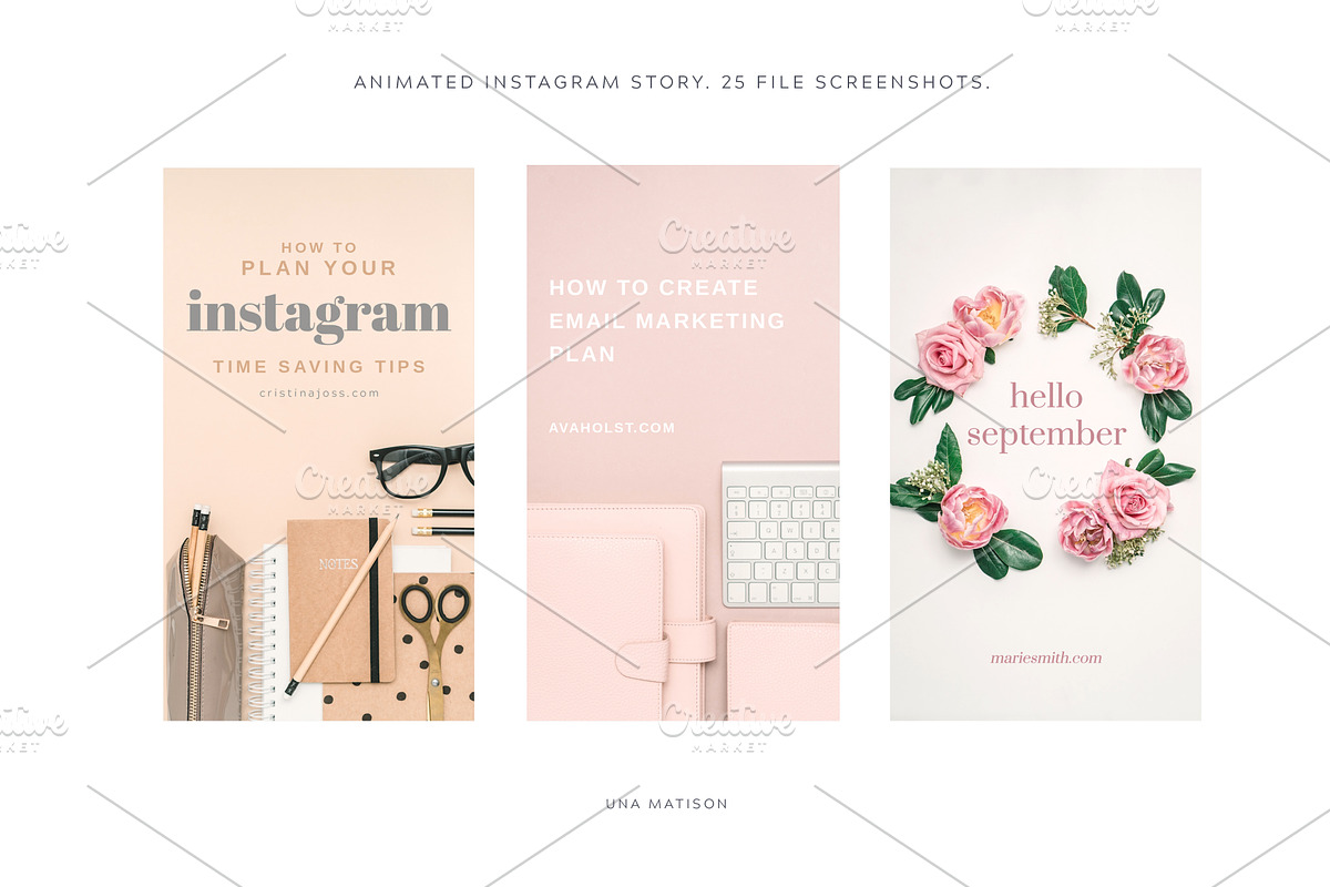 Animated Instagram Story bundle, a Social Media Template by Una Matison (Photo 4 of 13)