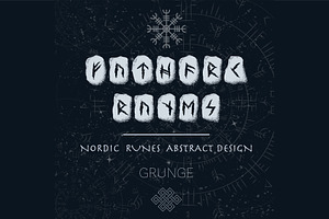 Abstract esoteric viking runes