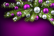 Big violet Christmas & New Year set, a Decorative Illustration by Vjom (Thumbnail 2 of 20)