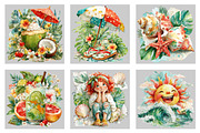 Cosy Summer Clipart Bundle, an Illustration by Black Bird Studio (Thumbnail 4 of 5)