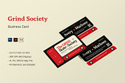 Grind Society - Business Card, a Business Card Template by StreaksideStd (Thumbnail 1 of 3)