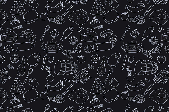 Foods Cartoon Pattern preview 4