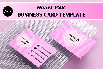 Y2K Business Card, Retro Aesthetic, a Business Card Template by PLANETSEL