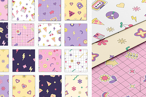 Y2k Seamless Patterns Bundle