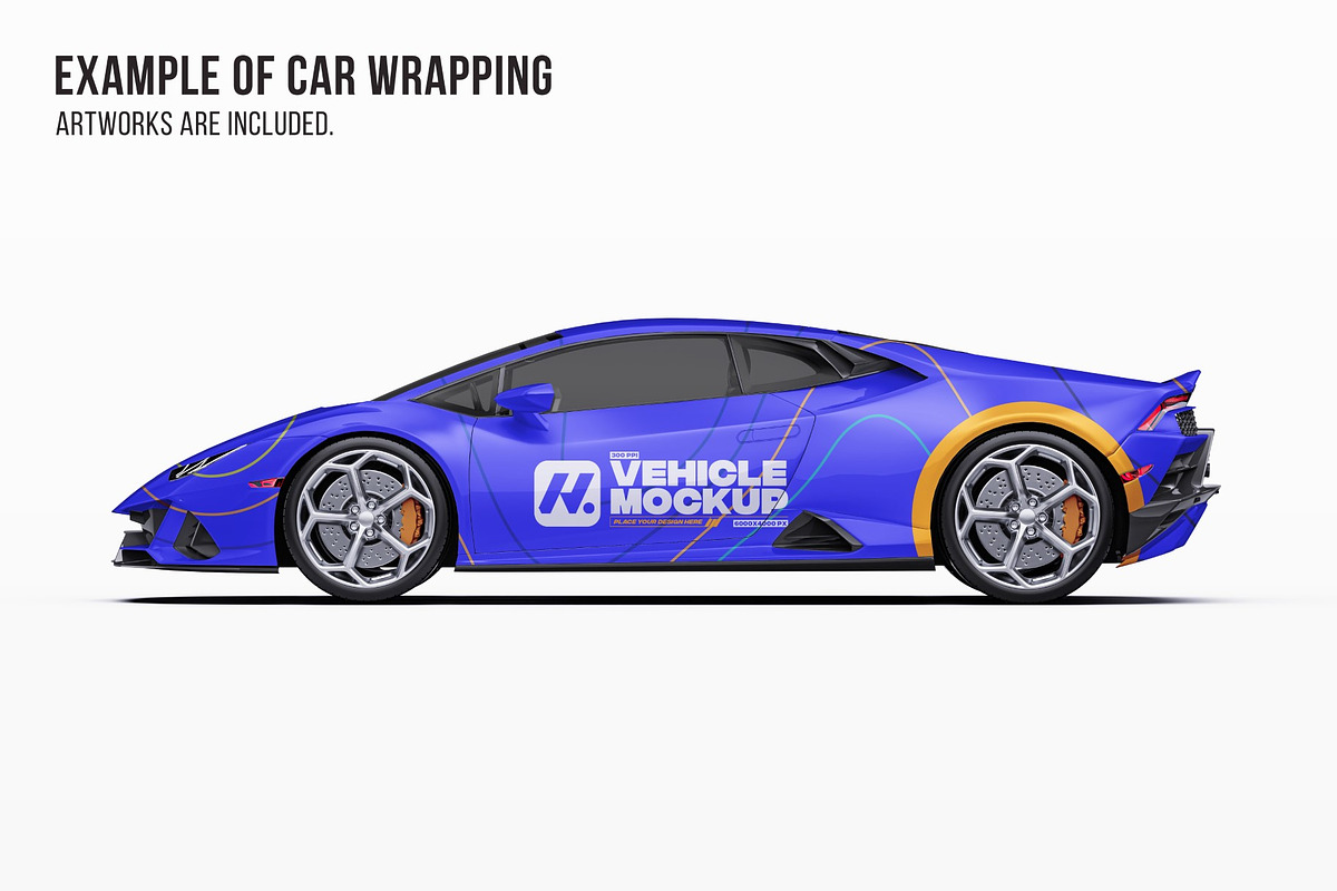 Super Performance Sport Coupe Set, an Advertising Mockup by Halal Graphic Studio (Photo 7 of 12)