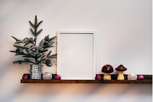 White frame and Christmas