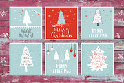 6 Christmas cards with lettering, a Decorative Illustration by UTM Studio (Thumbnail 1 of 3)