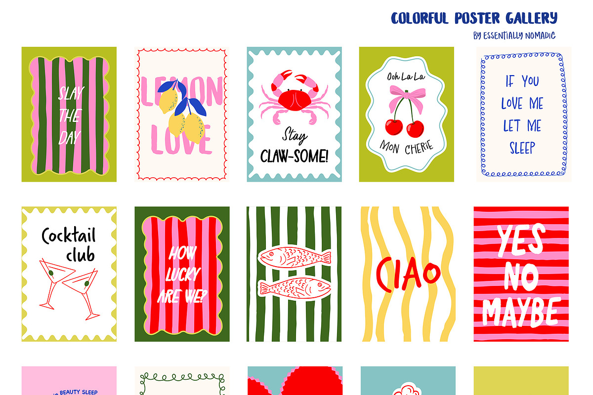 Colorful Posters-Fun Quotes Gallery, a Graphic by Essentially Nomadic (Photo 8 of 12)