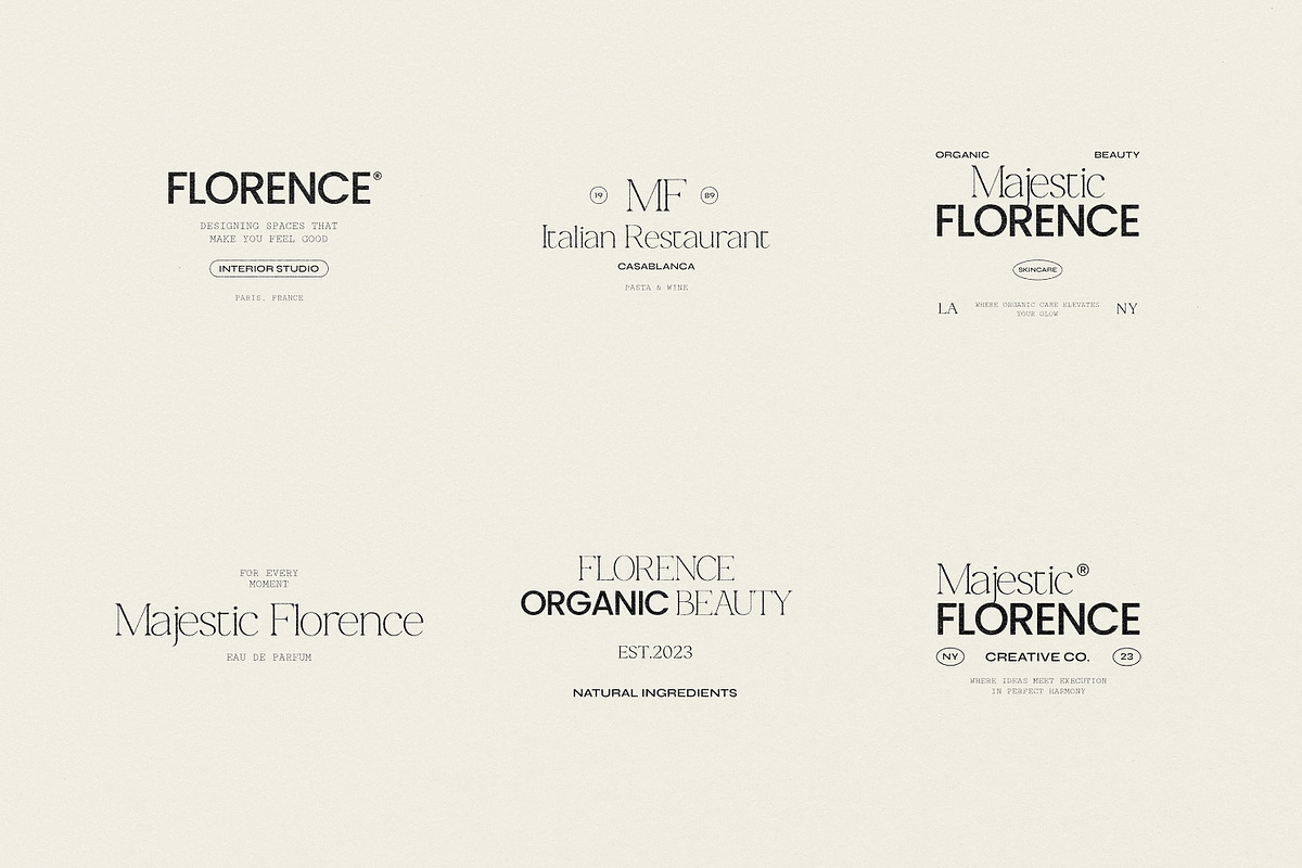 Florence Logo Kit | Logos Ai Eps Psd, a Branding & Logo Template by Feel This (Photo 10 of 11)