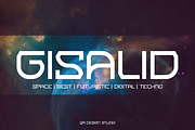 Gisalid - Space Font, a Sans Serif Font by QR Design Studio (Thumbnail 1 of 10)