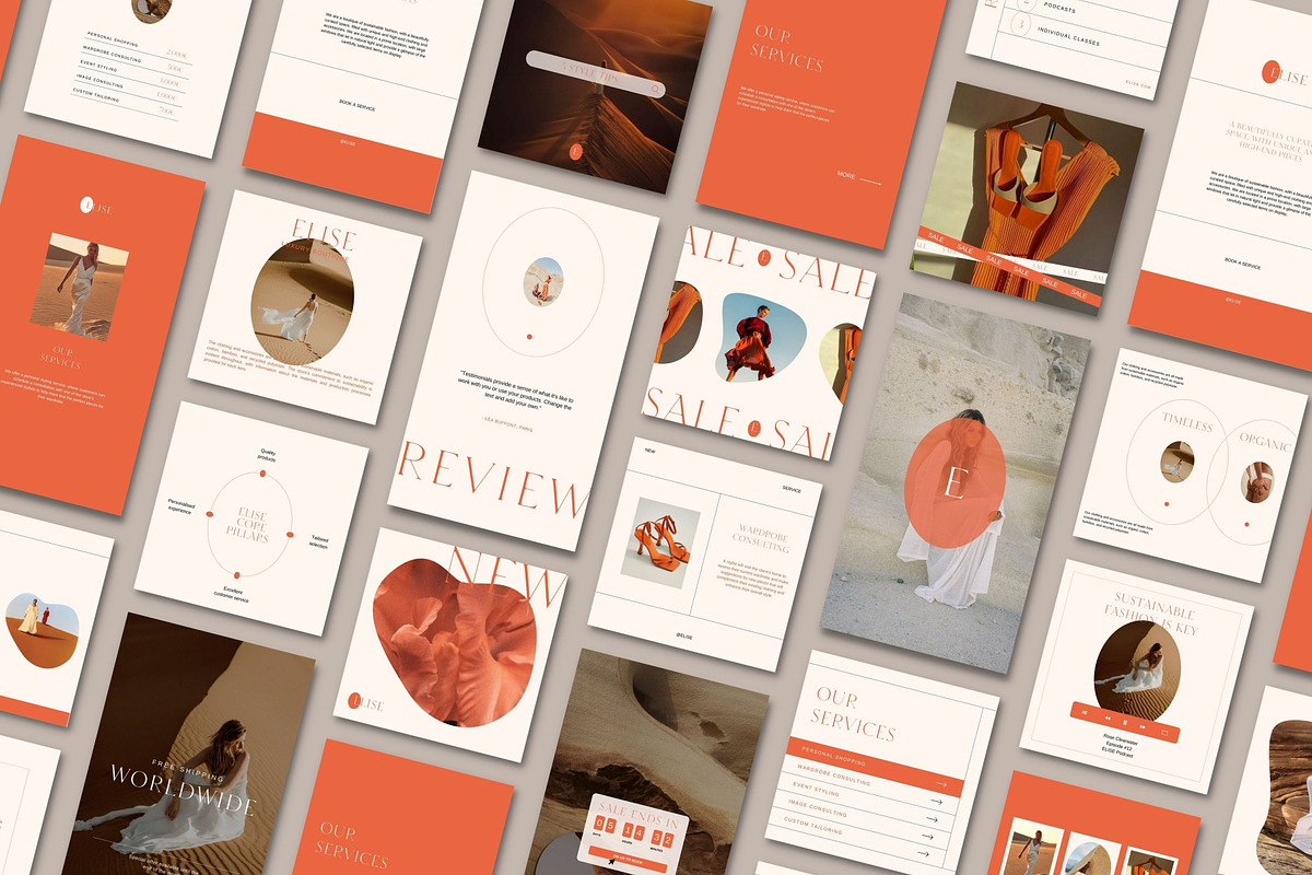 ELISE Aesthetic Canva Templates, a Social Media Template by Studio Suvelle (Photo 9 of 12)