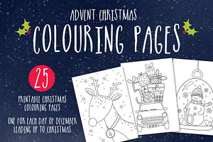 Advent Calendar Colouring Pages