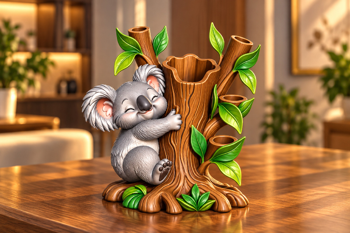 Koala Desk Organizer 3D Print STL, an Animal 3D Model by Creative Art (Photo 2 of 3)