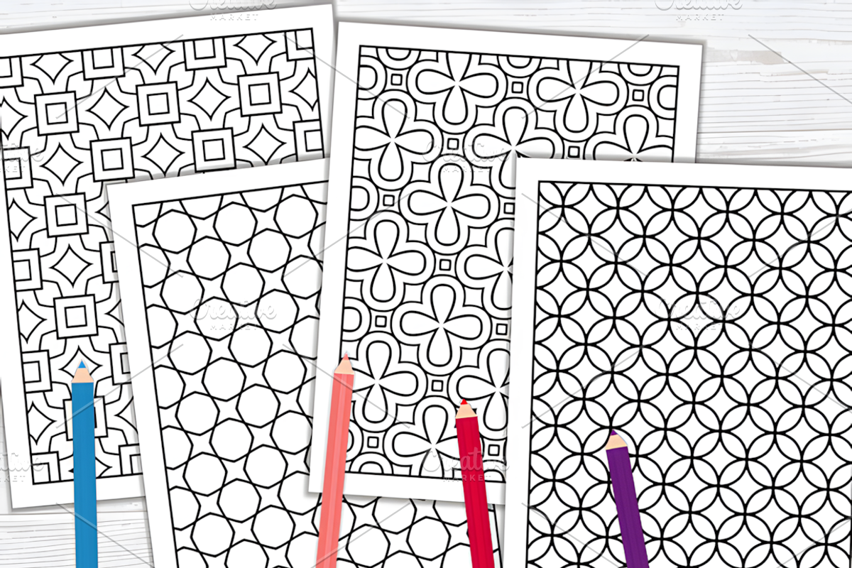 40 Peaceful Pattern Coloring Pages, a Pattern Graphic by Design Station (Photo 2 of 6)