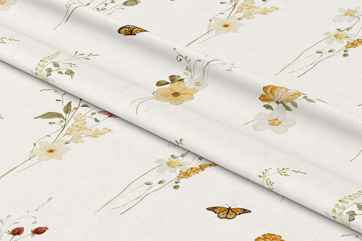 Autumn Watercolor Wildflower Garden, a Seasonal Illustration by Altea Design Studio (Photo 9 of 14)