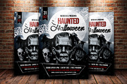 Haunted Halloween Party Flyer, a Flyer Template by MergeIdea (Thumbnail 1 of 3)