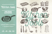 Kitchen tools sketch illustrations, a Food Illustration by Natalya Levish (Thumbnail 1 of 3)