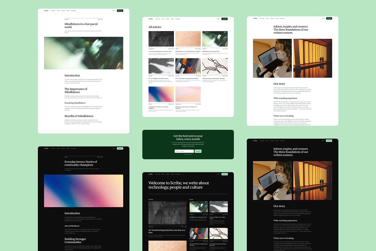 Scribe Blog Template · Framer, a Landing Page Template by Bryn Taylor (Photo 4 of 5)