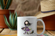 QUIRKY PATCHWORK GIRLS CLIPART, a Person Illustration by Daring Digies (Thumbnail 6 of 6)