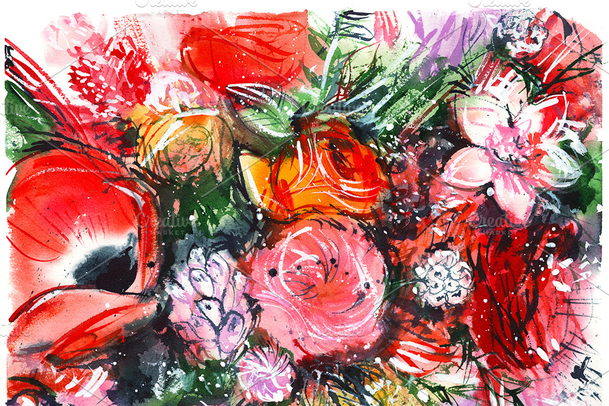 12 paintings with flowers, a Decorative Illustration by coconut_forest (Photo 13 of 13)