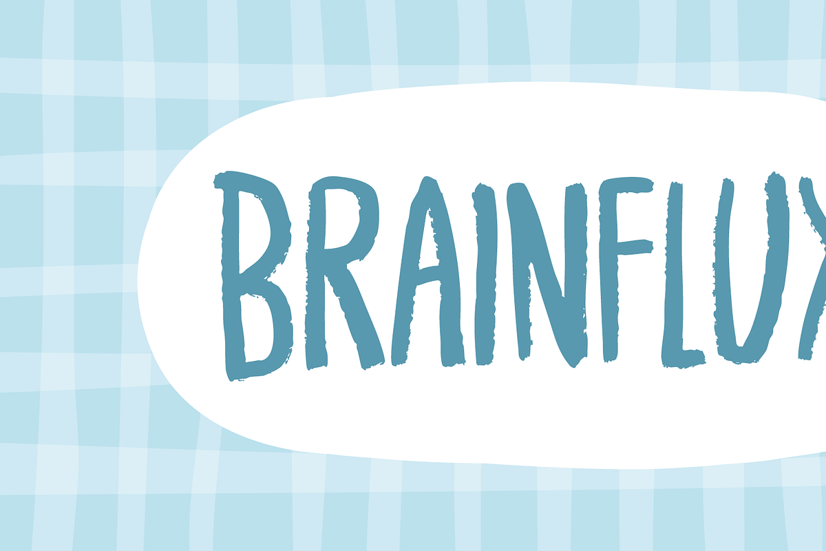 Brainflux, a Handwritten Font by pizzadudedotdk (Photo 1 of 8)