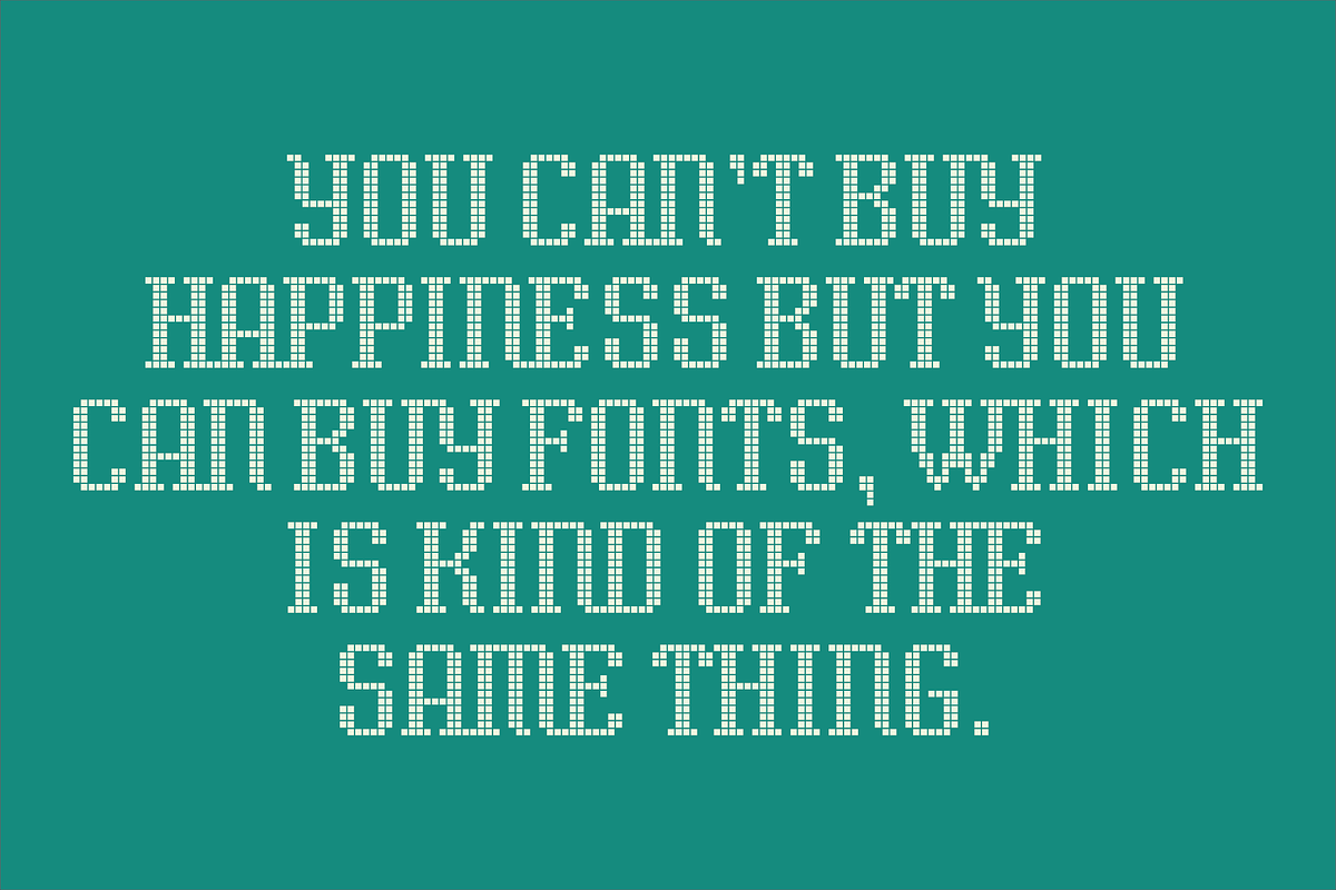 Display Squares Two Font, a Font by GG Design (Photo 10 of 10)