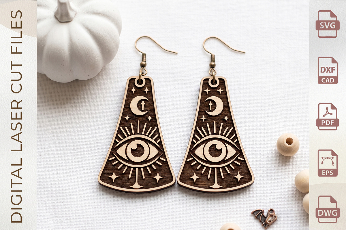 Halloween Earring SVG Collection, an Object Graphic by WoodoraCut (Photo 9 of 11)