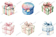 Whimsical Christmas Gift Box Clipart, an Illustration by designcity5 (Thumbnail 3 of 5)