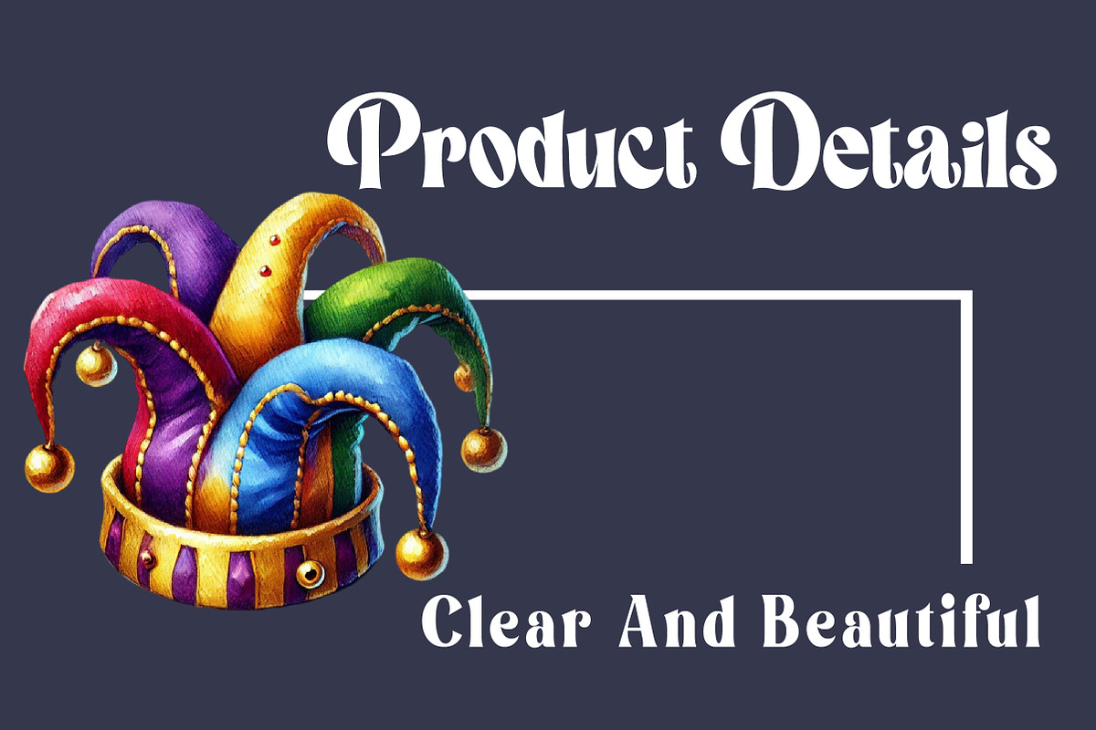 Mardi Gras Jester Hat Clipart, a Work Illustration by OK Design (Photo 4 of 5)