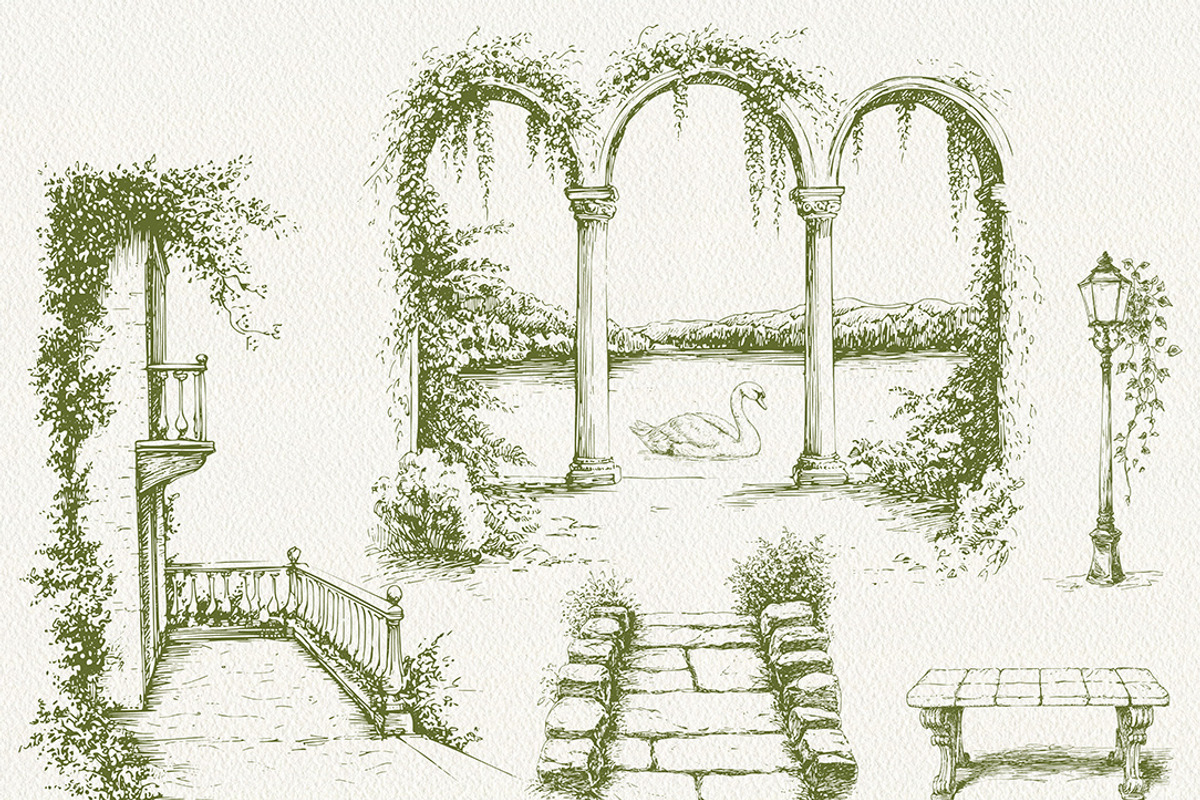 Lakeside Villas – A Timeless Italian, a Decorative Illustration by Eyeinspire (Photo 3 of 8)