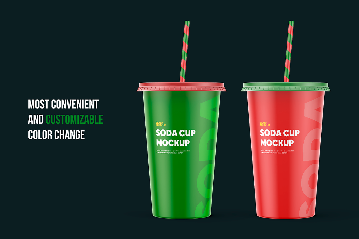 Soda cup mockup, a Cups & Container Mockup by BlackMockup (Photo 5 of 8)