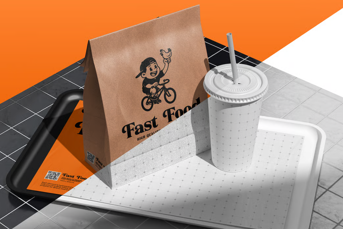 Fast Food Branding Kit Mockup, a Packaging Mockup by graphicsauce (Photo 2 of 4)