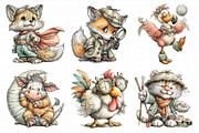 Quirky Animals Clipart, an Illustration by Daily.Designs (Thumbnail 3 of 5)