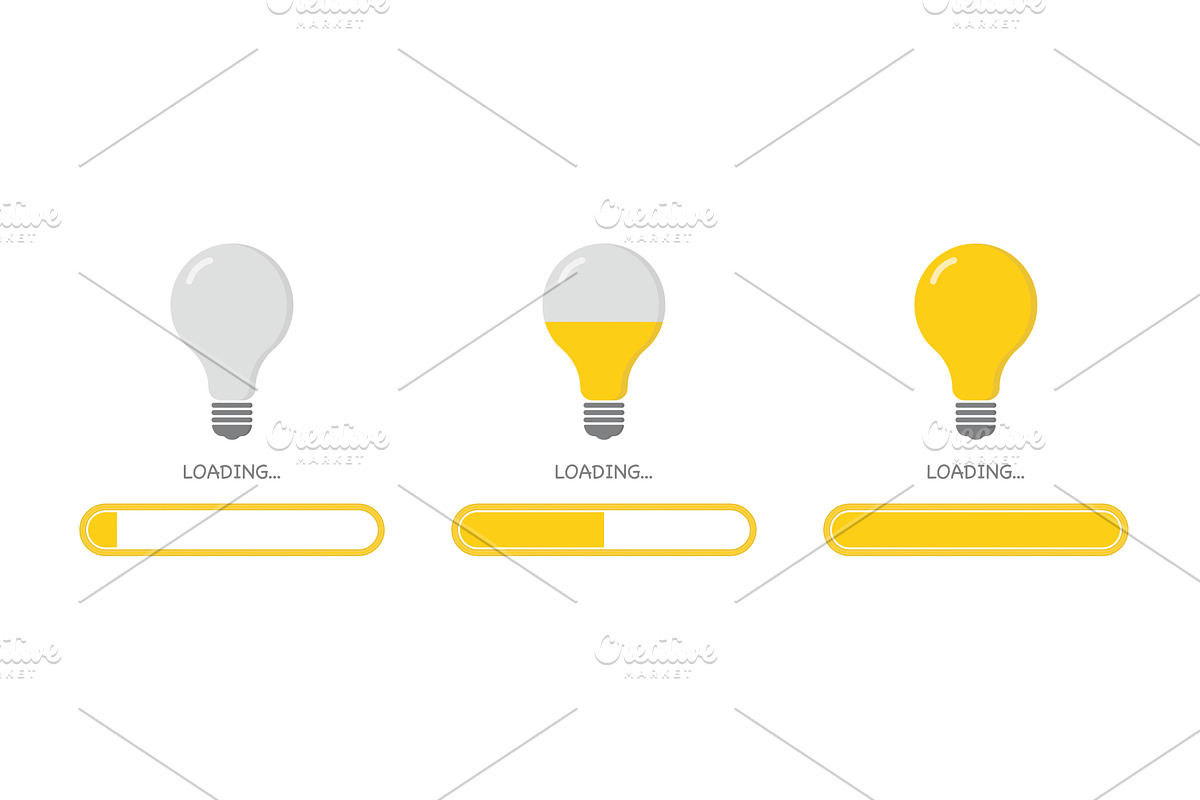 Loading creative idea concept, an Education Illustration by Vector Creator