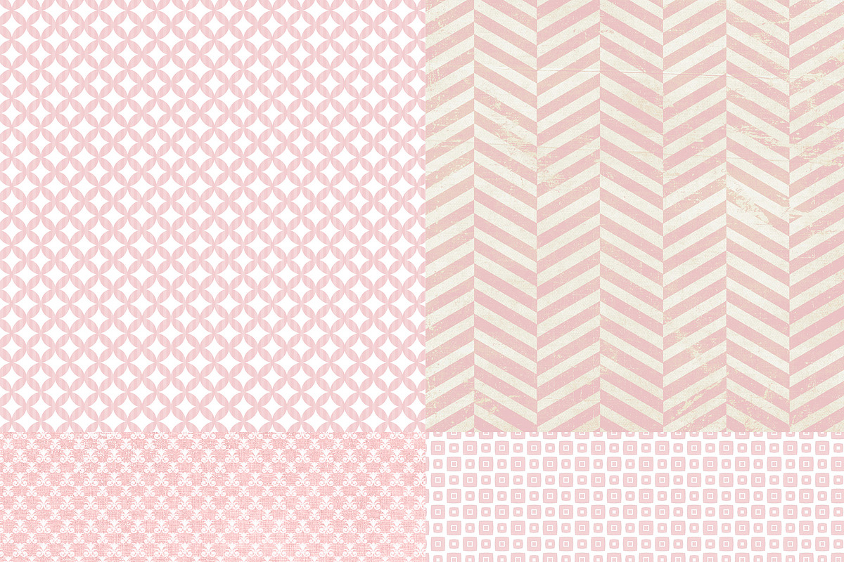 Nursery Baby Pink Digital Paper Pack preview 4