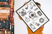 Nostalgia - vintage objects set, an Object Graphic by handsketched (Thumbnail 2 of 10)