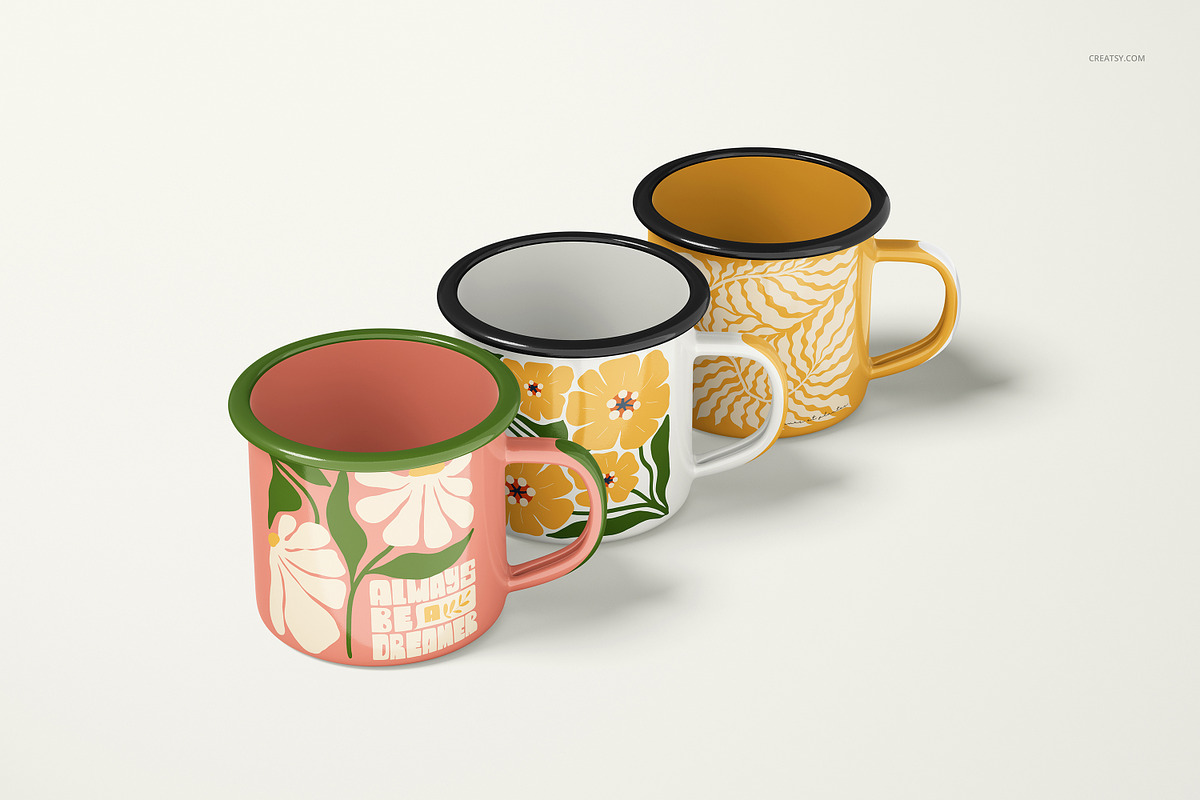360ml Enamel Mug Mockup Set, a Cups & Container Mockup by creatsy5 (Photo 26 of 30)