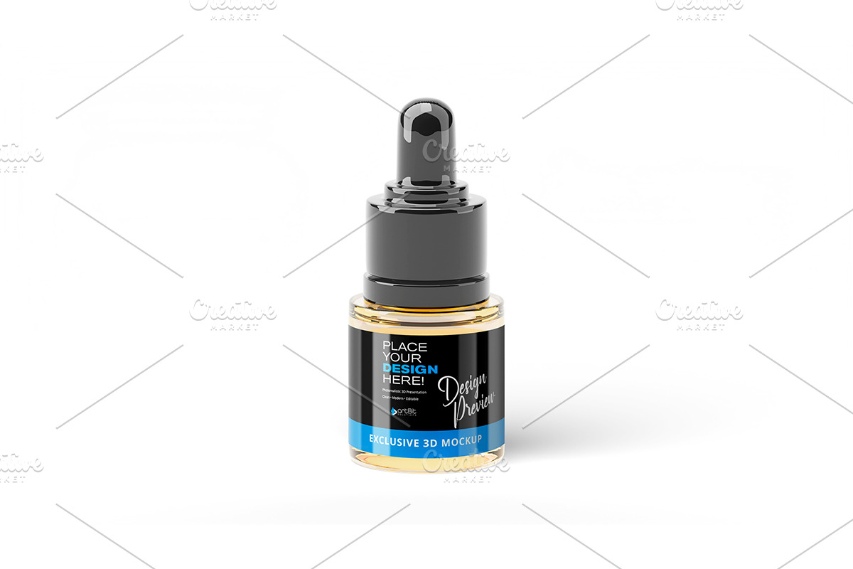 Plastic Dropper Bottle Mockup, a Packaging Mockup by artBit Design Studio (Photo 5 of 6)