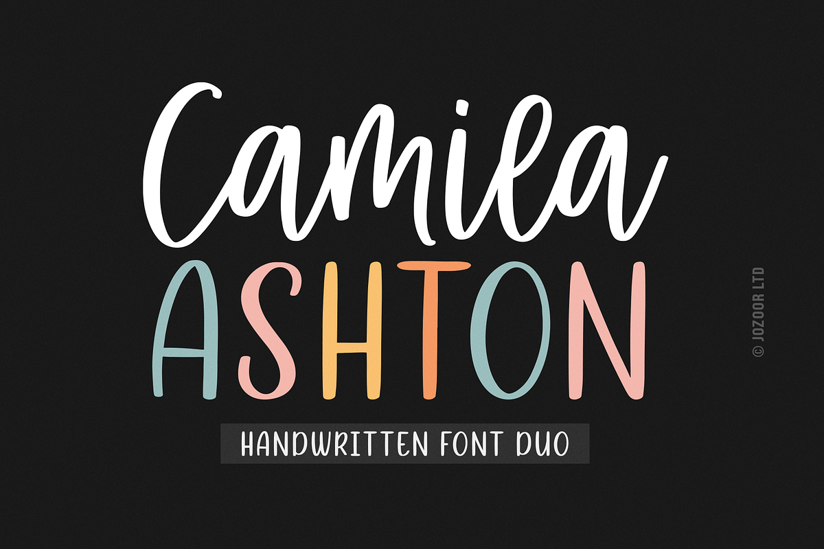 Camila Ashton - Script Font Duo, a Script Font by Jozoor