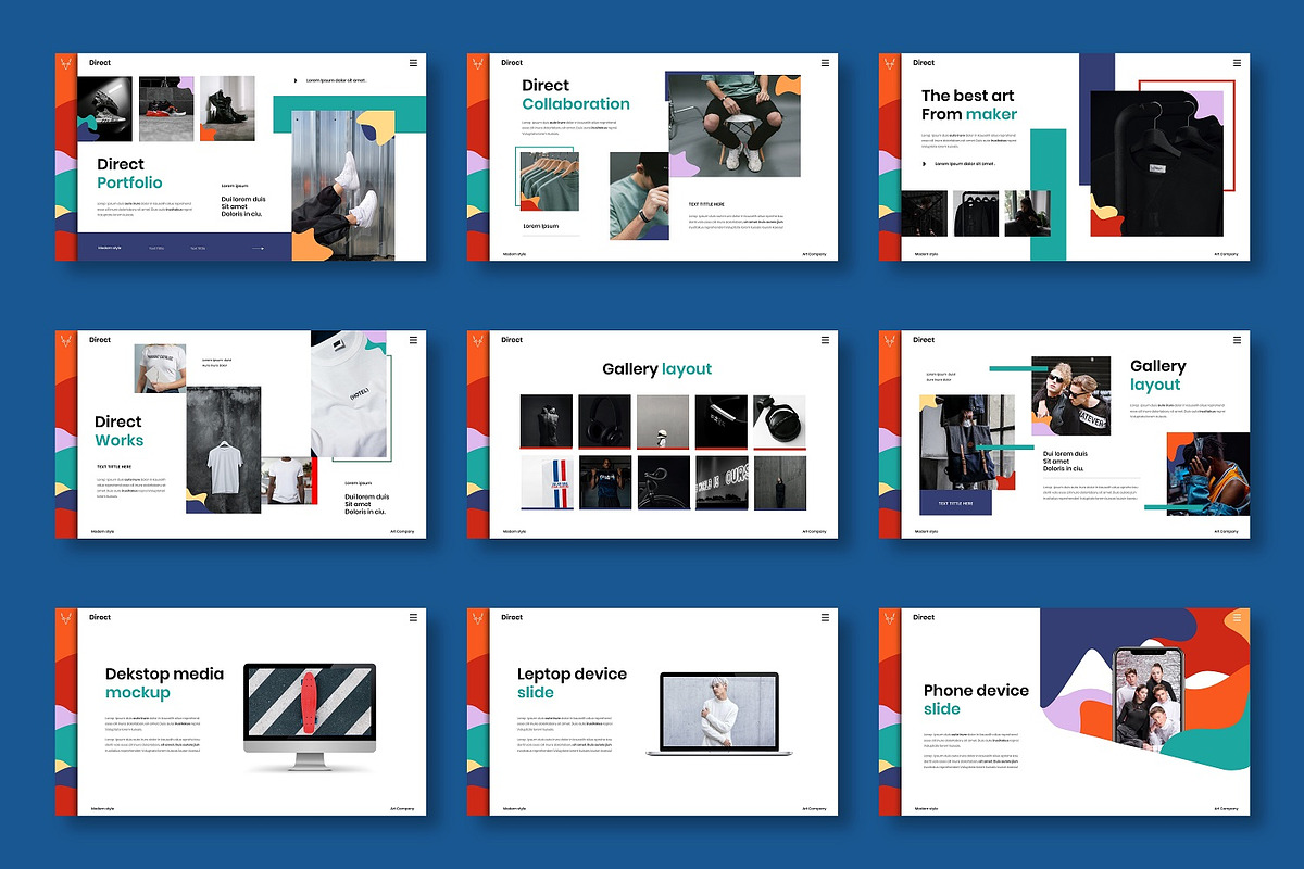 Direct – Business PowerPoint Templat, a Presentation Template by Dens Creative Studio (Photo 4 of 6)