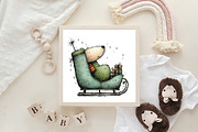 Whimsical Icy Blue Christmas Bundle, an Illustration by CraftArtStudio (Thumbnail 6 of 6)