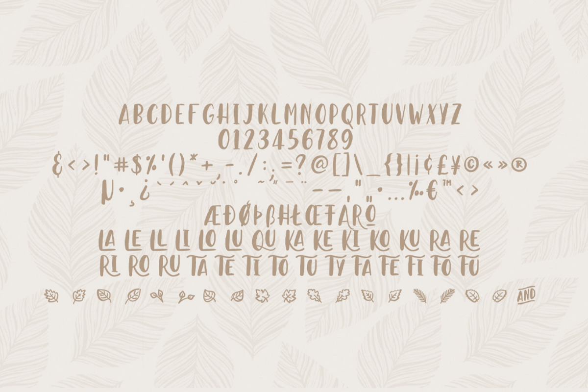Leaves and Ground - SALE - 60% OFF, a Script Font by StereoType (Photo 3 of 10)