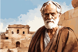 Mediterranean Old Man Ancient Greek