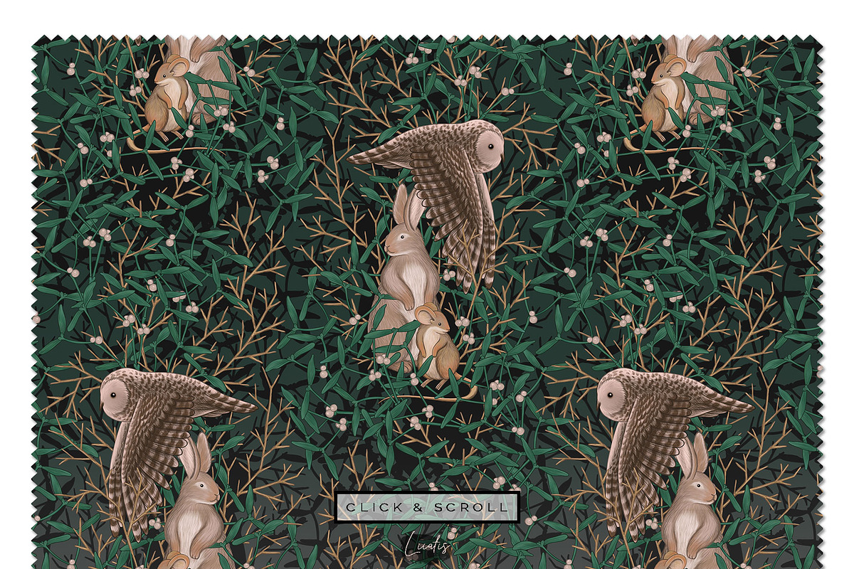 CHRISTMAS FOREST - patterns & motifs, an Animal Illustration by Liiafis (Photo 9 of 15)