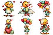 Cute Baby Duck Valentine Clip-art, an Illustration by Daily.Designs (Thumbnail 8 of 8)