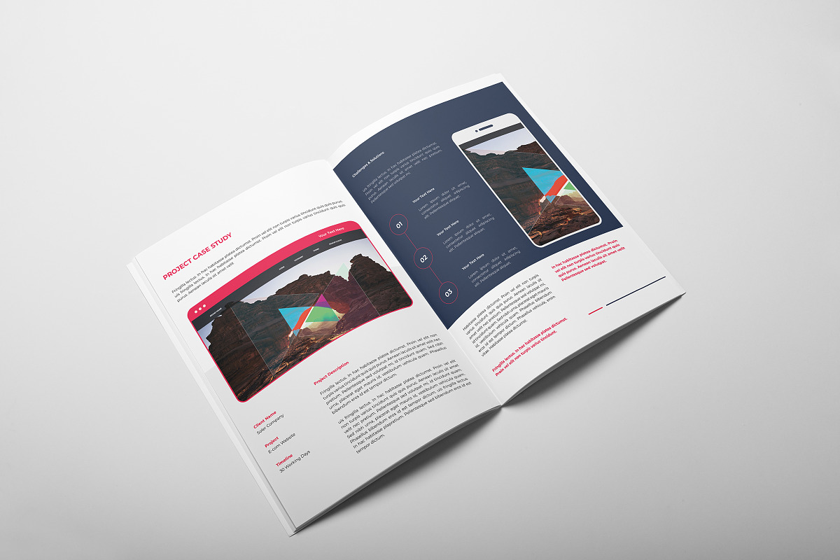 Creative Project Proposal Template, a Brochure Template by retrographix (Photo 7 of 13)